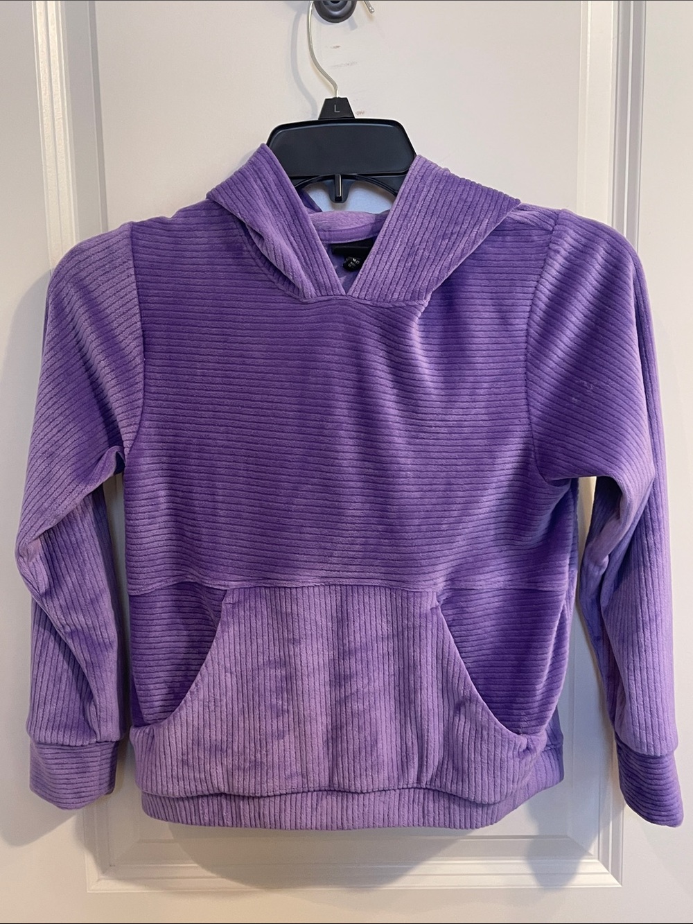 All in Motion-Target Purple Ribbed Velour Hoodie & Wide Leg Jogging Pants - Picture 4 of 7